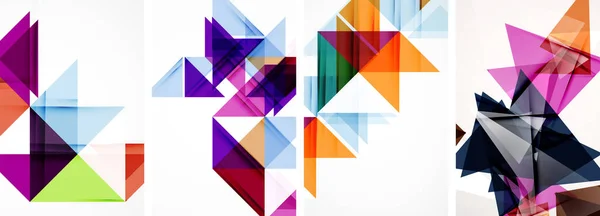 Σύνολο Πολύχρωμο Τρίγωνο Αφίσα Φόντο Πρότυπο Εξώφυλλο Εικονογράφηση Διάνυσμα Για — Διανυσματικό Αρχείο