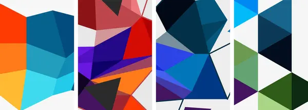 Fundos Abstratos Geométricos Triangulares Ilustração Vetorial Para Papel Parede Banner — Vetor de Stock