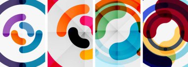 Renkli çember arka planlar. Duvar kağıdı, bayrak, arkaplan, kart, kitap illüstrasyonu için vektör illüstrasyonu, iniş sayfası