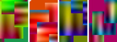 Renkli metal kare soyut poster arkaplanı