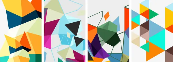 Triangolo Sfondi Geometrici Astratti Illustrazione Vettoriale Carta Parati Banner Sfondo — Vettoriale Stock