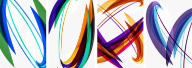 Duvar kağıdı, kartvizit, kapak, poster, afiş, broşür, başlık, web sitesi için renkli dalga çizgileri afişi