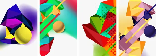 Σφαίρα Και Χαμηλό Πολυ Τριγωνικό Σχεδιασμό Εικονογράφηση Διάνυσμα Για Ταπετσαρία — Διανυσματικό Αρχείο