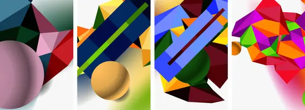 Esfera Diseño Triángulo Poli Bajo Ilustración Vectorial Para Fondo Pantalla — Vector de stock