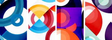 Duvar kâğıdı, kartvizit, kapak, poster, afiş, broşür, başlık, web sitesi için arka planda yuvarlak geometrik elemanlar ve daireler