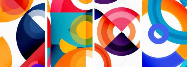 Duvar kâğıdı, kartvizit, kapak, poster, afiş, broşür, başlık, web sitesi için arka planda yuvarlak geometrik elemanlar ve daireler