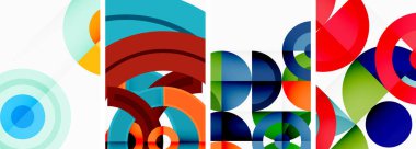 Duvar kâğıdı, kartvizit, kapak, poster, afiş, broşür, başlık, web sitesi için arka planda yuvarlak geometrik elemanlar ve daireler