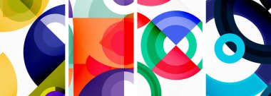 Duvar kâğıdı, kartvizit, kapak, poster, afiş, broşür, başlık, web sitesi için arka planda yuvarlak geometrik elemanlar ve daireler