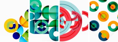 Duvar kâğıdı, kartvizit, kapak, poster, afiş, broşür, başlık, web sitesi için arka planda yuvarlak geometrik elemanlar ve daireler