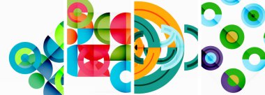 Çemberler ve halkalar geometrik arka planlar. Duvar kağıdı, kartvizit, kapak, poster, afiş, broşür, başlık, web sitesi posterleri