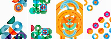 Duvar kâğıdı, kartvizit, kapak, poster, afiş, broşür, başlık, web sitesi için arka planda yuvarlak geometrik elemanlar ve daireler