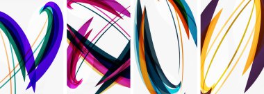 Duvar kağıdı, kartvizit, kapak, poster, afiş, broşür, başlık, web sitesi için renkli dalga çizgileri afişi