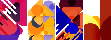 Duvar kağıdı, kartvizit, kapak, poster, afiş, broşür, başlık, web sitesi için geometrik ögeler