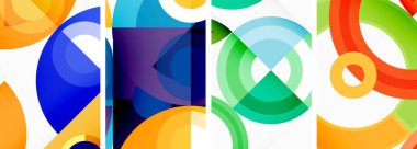 Çemberler ve halkalar geometrik arka planlar. Duvar kağıdı, kartvizit, kapak, poster, afiş, broşür, başlık, web sitesi posterleri