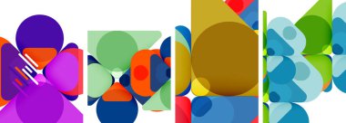 Duvar kağıdı, kartvizit, kapak, poster, afiş, broşür, başlık, web sitesi için renkli parlak geometrik soyut kompozisyonlar