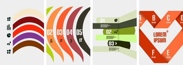 Ensemble Lignes Arrière Plans Infographiques Illustration Vectorielle Pour Papier Peint — Image vectorielle