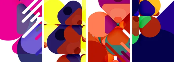 Éléments Géométriques Milieux Abstraits Pour Papier Peint Carte Visite Couverture — Image vectorielle
