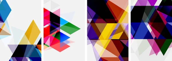 色彩艳丽的三角形 色彩斑斓 色彩斑斓 用于墙纸 书刊插图 登陆页的矢量图解 — 图库矢量图片