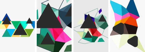 Fondos Abstractos Geométricos Triangulares Ilustración Vectorial Para Fondo Pantalla Banner — Vector de stock