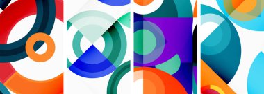 Duvar kâğıdı, kartvizit, kapak, poster, afiş, broşür, başlık, web sitesi için arka planda yuvarlak geometrik elemanlar ve daireler
