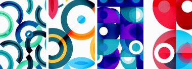 Duvar kâğıdı, kartvizit, kapak, poster, afiş, broşür, başlık, web sitesi için arka planda yuvarlak geometrik elemanlar ve daireler