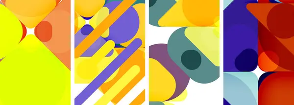 Éléments Géométriques Milieux Abstraits Pour Papier Peint Carte Visite Couverture — Image vectorielle