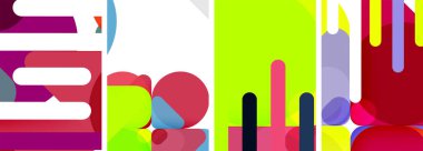 Duvar kağıdı, kartvizit, kapak, poster, afiş, broşür, başlık, web sitesi için geometrik ögeler