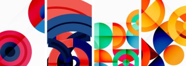 Çemberler ve halkalar geometrik arka planlar. Duvar kağıdı, kartvizit, kapak, poster, afiş, broşür, başlık, web sitesi posterleri