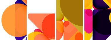 Duvar kağıdı, kartvizit, kapak, poster, afiş, broşür, başlık, web sitesi için renkli parlak geometrik soyut kompozisyonlar