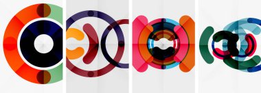 Renkli çember arka planlar. Duvar kağıdı, bayrak, arkaplan, kart, kitap illüstrasyonu için vektör illüstrasyonu, iniş sayfası