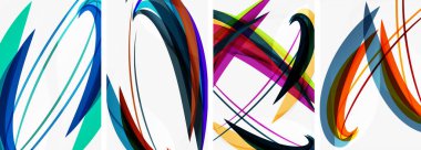 Duvar kağıdı, kartvizit, kapak, poster, afiş, broşür, başlık, web sitesi için renkli dalga çizgileri afişi