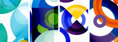 Çemberler ve halkalar geometrik arka planlar. Duvar kağıdı, kartvizit, kapak, poster, afiş, broşür, başlık, web sitesi posterleri