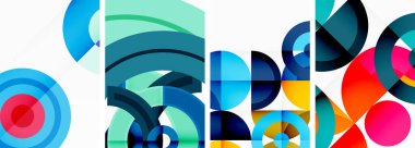 Duvar kâğıdı, kartvizit, kapak, poster, afiş, broşür, başlık, web sitesi için arka planda yuvarlak geometrik elemanlar ve daireler