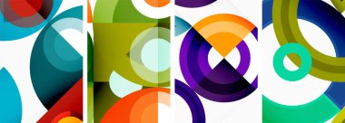 Çemberler ve halkalar geometrik arka planlar. Duvar kağıdı, kartvizit, kapak, poster, afiş, broşür, başlık, web sitesi posterleri