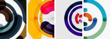 Renkli çember arka planlar. Duvar kağıdı, bayrak, arkaplan, kart, kitap illüstrasyonu için vektör illüstrasyonu, iniş sayfası