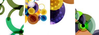 Geometrik soyut posterler dizisi. Duvar kağıdı, kartvizit, kapak, poster, afiş, broşür, başlık, web sitesi için soyut arkaplan