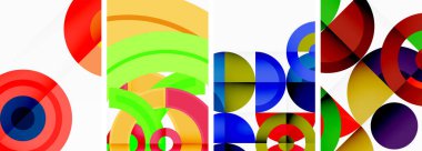 Çemberler ve halkalar geometrik arka planlar. Duvar kağıdı, kartvizit, kapak, poster, afiş, broşür, başlık, web sitesi posterleri