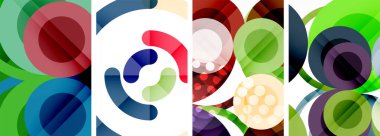 Geometrik soyut posterler dizisi. Duvar kağıdı, kartvizit, kapak, poster, afiş, broşür, başlık, web sitesi için soyut arkaplan