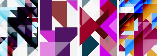 Zusammenstellung Abstrakter Zufälliger Dreieckshintergründe Vektor Illustration Für Tapete Visitenkarte Cover — Stockvektor