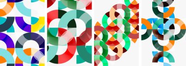 Yuvarlak çizgiler ve posterler. Duvar kağıdı, bayrak, arkaplan, kart, kitap illüstrasyonu için vektör illüstrasyonu, iniş sayfası