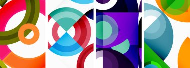 Duvar kâğıdı, kartvizit, kapak, poster, afiş, broşür, başlık, web sitesi için arka planda yuvarlak geometrik elemanlar ve daireler