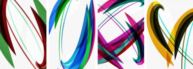 Duvar kağıdı, kartvizit, kapak, poster, afiş, broşür, başlık, web sitesi için soyut renkli dalga posterleri