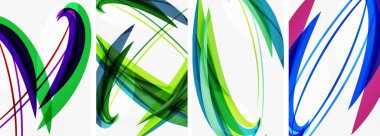 Duvar kağıdı, kartvizit, kapak, poster, afiş, broşür, başlık, web sitesi için soyut renkli dalga posterleri