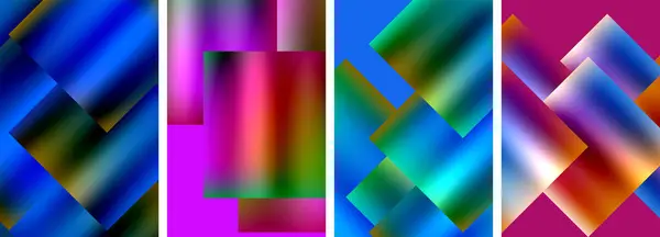Décors Abstraits Carrés Métal Coloré — Image vectorielle