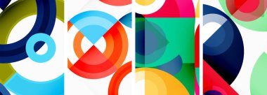 Duvar kâğıdı, kartvizit, kapak, poster, afiş, broşür, başlık, web sitesi için arka planda yuvarlak geometrik elemanlar ve daireler