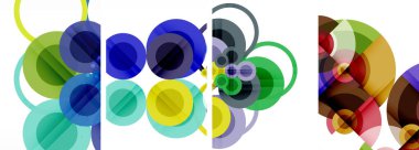 Geometrik soyut posterler dizisi. Duvar kağıdı, kartvizit, kapak, poster, afiş, broşür, başlık, web sitesi için soyut arkaplan