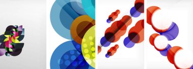 Geometrik soyut posterler dizisi. Duvar kağıdı, kartvizit, kapak, poster, afiş, broşür, başlık, web sitesi için soyut arkaplan