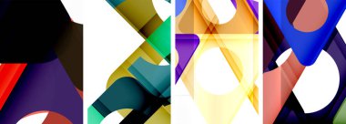 Çekici üçgenler içeren soyut arkaplan seti. Geometri ve stilin uyumlu karışımı, bu tasarımlar modern yetenekler getiriyor.