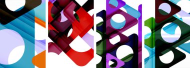 Çekici üçgenler içeren soyut arkaplan seti. Geometri ve stilin uyumlu karışımı, bu tasarımlar modern yetenekler getiriyor.