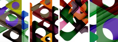 Soyut arkaplan seti, üçgenlerin dinamik etkileşimini gösteriyor. Modern tasarım ve geometrik cazibenin birleşimi